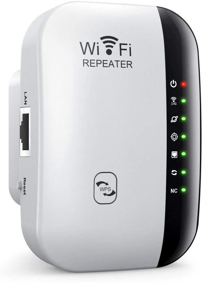 WiFi Repeater 300Mbps Wireless Range Extender with WPS & LAN Port